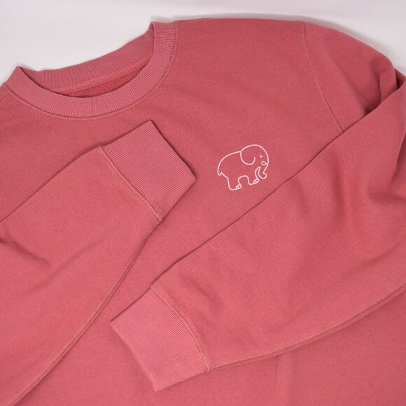 Ivory Ella Sweatshirt Women Large Classic Crewneck Organic Cotton Elephant New - Picture 10 of 12